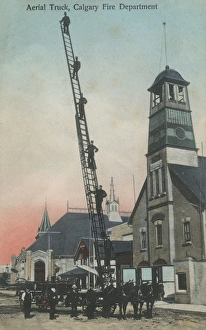 Aerial Truck - Extending ladder - Calgary Fire Department Aerial Truck - Extending ladder - Calgary Fire Department