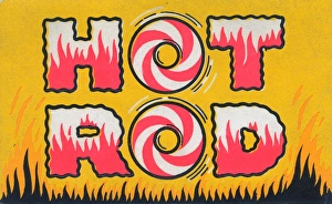 American Hot Rod postcard - for sticking on ones car bumper American Hot Rod postcard - for sticking on ones car bumper