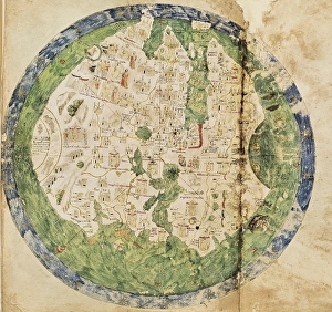 Andrea Bianco's Atlas, 1436. Page 10, World Map Andrea Bianco's Atlas, 1436. Page 10, World Map