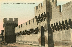 Avignon, France - Ramparts on the Boulevard St Michel Avignon, France - Ramparts on the Boulevard St Michel