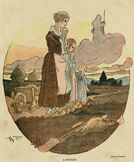 Cartoon, The Angelus, WW1 Cartoon, The Angelus, WW1
