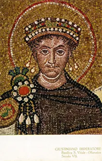 Emperor Justinian I - Basilica of San Vitale, Ravenna Emperor Justinian I - Basilica of San Vitale, Ravenna
