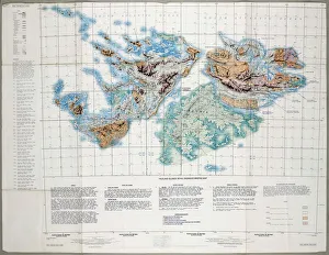 Falkland Islands Royal Engineer briefing map, 1982 Falkland Islands Royal Engineer briefing map, 1982
