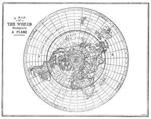 Flat Earth map of the world showing it to be a plane Flat Earth map of the world showing it to be a plane