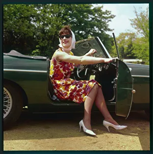 Girl in Mgb 1960S Girl in Mgb 1960S