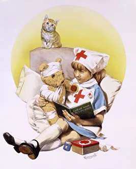 Girl playing Nurse Girl playing Nurse