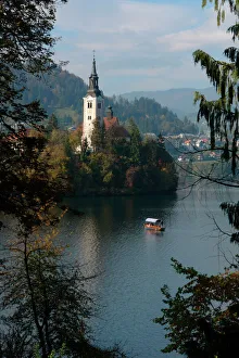 Lake Bled with church, Slovenia Lake Bled with church, Slovenia