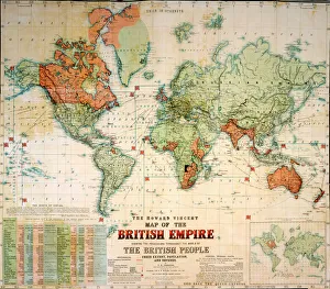 <b class=qtipBold><figcaption>Map of the British Empire</figcaption></b><br>The Howard Vincent map of the British Empire, 1897 Date: 1897<br><em>© Mary Evans Picture Library 2015 - https://copyrighthub.org/s0/hub1/creation/maryevans/MaryEvansPictureID/10474598</em> Map of the British Empire