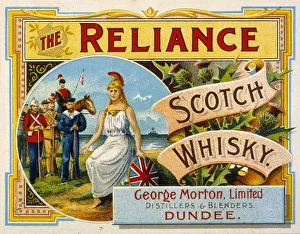 <b class=qtipBold><figcaption>MORTON'S RELIANCE WHISKY</figcaption></b><br>Morton's Reliance whiskey.<br><em>© Mary Evans Picture Library 2015 - https://copyrighthub.org/s0/hub1/creation/maryevans/MaryEvansPictureID/10134631</em> MORTON'S RELIANCE WHISKY