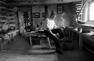 Mr Ivor Southorn, at the Brosley Clay Pipe works Mr Ivor Southorn, at the Brosley Clay Pipe works