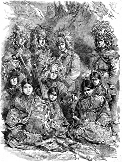 Ojibway and Potawatamie native American Indians, 1856 Ojibway and Potawatamie native American Indians, 1856