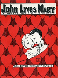Theatre poster, John Loves Mary Theatre poster, John Loves Mary