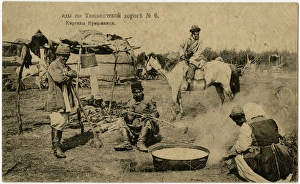 Uzbekistan - Nomadic Uzbeks - Tashkent with Yurt and pot Uzbekistan - Nomadic Uzbeks - Tashkent with Yurt and pot