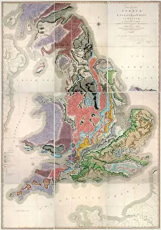 <b class=qtipBold><figcaption>William Smith Geological Map</figcaption></b><br><br><em>© Mary Evans Picture Library 2015 - https://copyrighthub.org/s0/hub1/creation/maryevans/MaryEvansPictureID/10711270</em> William Smith Geological Map