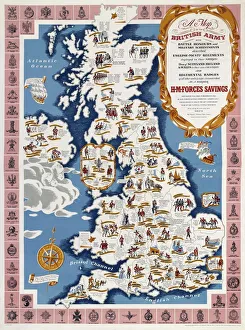 WW2 Poster -- Map of the British Army WW2 Poster -- Map of the British Army