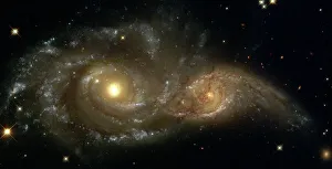 A Grazing Encounter Between Two Spiral Galaxies A Grazing Encounter Between Two Spiral Galaxies
