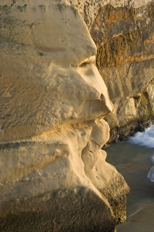 Cliff Face - sandstone cliff whichs shape looks like the profile of a mans face complete Cliff Face - sandstone cliff whichs shape looks like the profile of a mans face complete