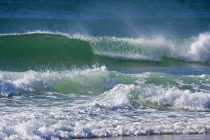 Ocean Waves - turquoise coloured waves break at the shore of the eastern beach on Fraser Ocean Waves - turquoise coloured waves break at the shore of the eastern beach on Fraser
