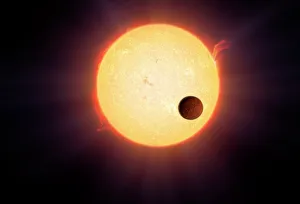 Kepler-10b exoplanet, artwork Kepler-10b exoplanet, artwork