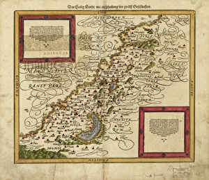 Map of Palestine, 1588 Map of Palestine, 1588