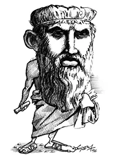 Plato, caricature Plato, caricature