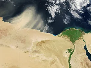 Sandstorm, satellite image Sandstorm, satellite image