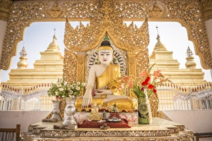 Buddha at Kuthodaw Pagoda, at the foot of Mandalay Hill, Mandalay Region, Myanmar (Burma) Buddha at Kuthodaw Pagoda, at the foot of Mandalay Hill, Mandalay Region, Myanmar (Burma)