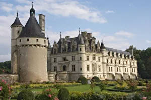 Chateau de Chenonceau and the Marques Tower from Catherine de Medicis garden Chateau de Chenonceau and the Marques Tower from Catherine de Medicis garden