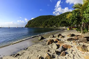 Deshaies waterfront, Death In Paradise location, Basse Terre, Guadeloupe, Leeward Islands Deshaies waterfront, Death In Paradise location, Basse Terre, Guadeloupe, Leeward Islands