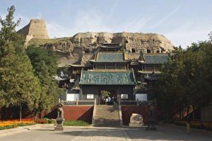Entrance hall at Yungang Caves cut during the Northern Wei Dynasty in 460 AD Entrance hall at Yungang Caves cut during the Northern Wei Dynasty in 460 AD