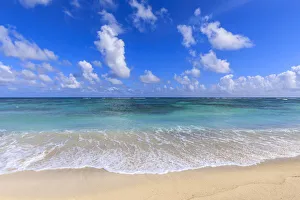 Nisbet Beach, turquoise sea, Nevis, St. Kitts and Nevis, West Indies, Caribbean, Central Nisbet Beach, turquoise sea, Nevis, St. Kitts and Nevis, West Indies, Caribbean, Central