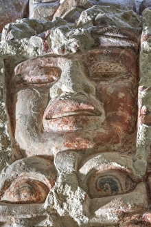 Painted stucco frieze, 55 feet long, inside Structure I, Classic Period, Balamku Painted stucco frieze, 55 feet long, inside Structure I, Classic Period, Balamku