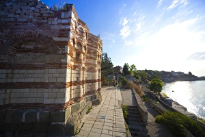 Ruins of the Medieval Church of St. John Aliturgetos, southeastern facade of the non sanctified church, UNESCO World Heritage Site, Nessebar Ruins of the Medieval Church of St. John Aliturgetos, southeastern facade of the non sanctified church, UNESCO World Heritage Site, Nessebar