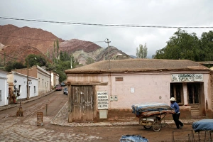 Street scene in Purmamarca with the Mountain of Seven Colors in the background, Purmamarca, Quebrada de Humahuaca, UNESCO World Heritage Site, Jujuy Province, Argentina, South America Street scene in Purmamarca with the Mountain of Seven Colors in the background, Purmamarca, Quebrada de Humahuaca, UNESCO World Heritage Site, Jujuy Province, Argentina, South America