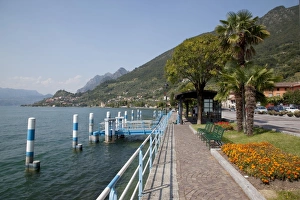 View of Marone Lake Iseo from Sale Marasino Promenade, Lombardy, Italian Lakes View of Marone Lake Iseo from Sale Marasino Promenade, Lombardy, Italian Lakes