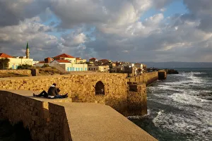 View of the old city walls, Akko (Acre), UNESCO World Heritage Site, Israel, Middle East View of the old city walls, Akko (Acre), UNESCO World Heritage Site, Israel, Middle East