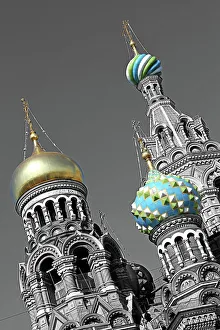 Onion domes of the Church of Our Saviour on Spilled Blood in St Petersburg, Russia Onion domes of the Church of Our Saviour on Spilled Blood in St Petersburg, Russia