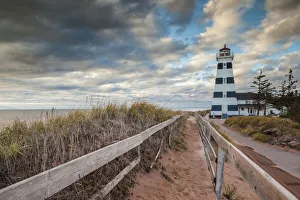 Canada, Prince Edward Island, West Point, West Point Lighthouse, dusk Canada, Prince Edward Island, West Point, West Point Lighthouse, dusk