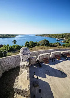 Entrance to the Cienfuegos Bay seen from Castillo de Jagua, Jagua Fortress, Cienfuegos Entrance to the Cienfuegos Bay seen from Castillo de Jagua, Jagua Fortress, Cienfuegos