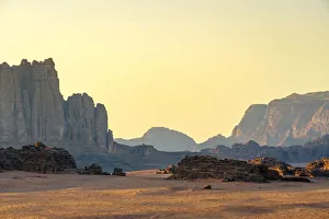 Jordan, Aqaba Governorate, Wadi Rum. Wadi Rum Protected Area, UNESCO World Heritage Site Jordan, Aqaba Governorate, Wadi Rum. Wadi Rum Protected Area, UNESCO World Heritage Site