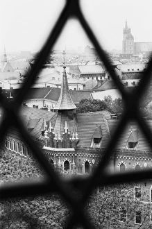 Old Town from Window of Wavel Cathedral, Krakow, Poland Old Town from Window of Wavel Cathedral, Krakow, Poland