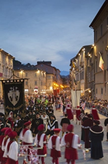 Procession of medieval festival of La Quintana in Piazza Arringo, Ascoli Piceno, Le Marche Procession of medieval festival of La Quintana in Piazza Arringo, Ascoli Piceno, Le Marche