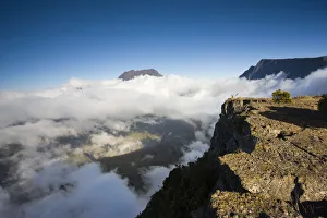 Reunion Island, Cirque de Mafate, Le Maido, Cirque view from Piton Maido Peak Reunion Island, Cirque de Mafate, Le Maido, Cirque view from Piton Maido Peak