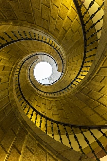 Triple spiral staircase of floating stairs Triple spiral staircase of floating stairs