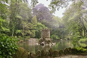 The Valley of the Lakes (Vale dos Lagos) on a misty day, in the Pena forest above Sintra The Valley of the Lakes (Vale dos Lagos) on a misty day, in the Pena forest above Sintra