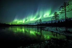The Aurora Borealis (Northern Lights) is seen over the sky near Rovaniemi in Lapland The Aurora Borealis (Northern Lights) is seen over the sky near Rovaniemi in Lapland