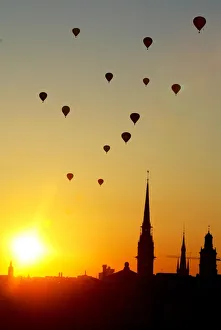 BALLOONS FLY OVER STOCKHOLM'S SALT LAKE BALLOONS FLY OVER STOCKHOLM'S SALT LAKE