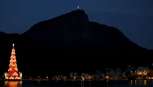 A Christmas tree is pictured at Rodrigo de Freitas Lagoon in Rio de Janeiro, Brazil A Christmas tree is pictured at Rodrigo de Freitas Lagoon in Rio de Janeiro, Brazil