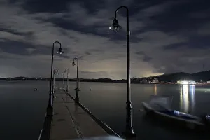 Dock is seen in the dark after Hurricane Maria damaged the electrical grid in September Dock is seen in the dark after Hurricane Maria damaged the electrical grid in September