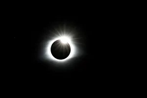 The solar eclipse creates the effect of a diamond ring at totality as seen from Clingmans The solar eclipse creates the effect of a diamond ring at totality as seen from Clingmans